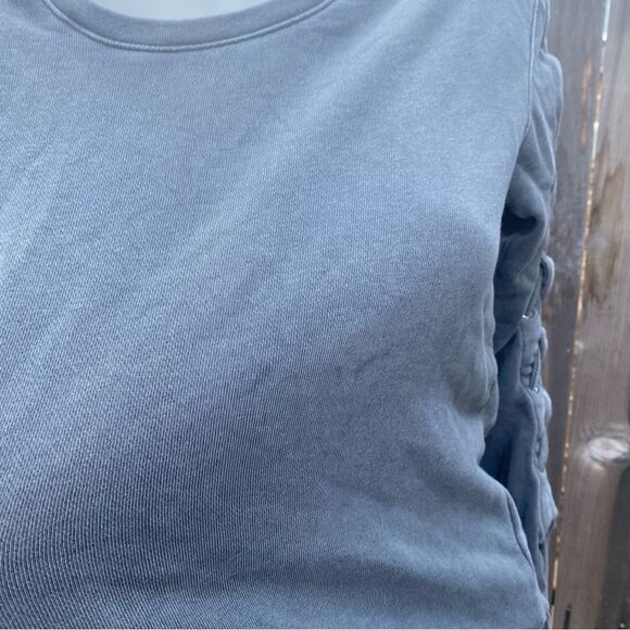 RtA Gray Braided Sleeve Detail Crew Neck Cotton Sweatshirt size XS - Picture 11 of 11